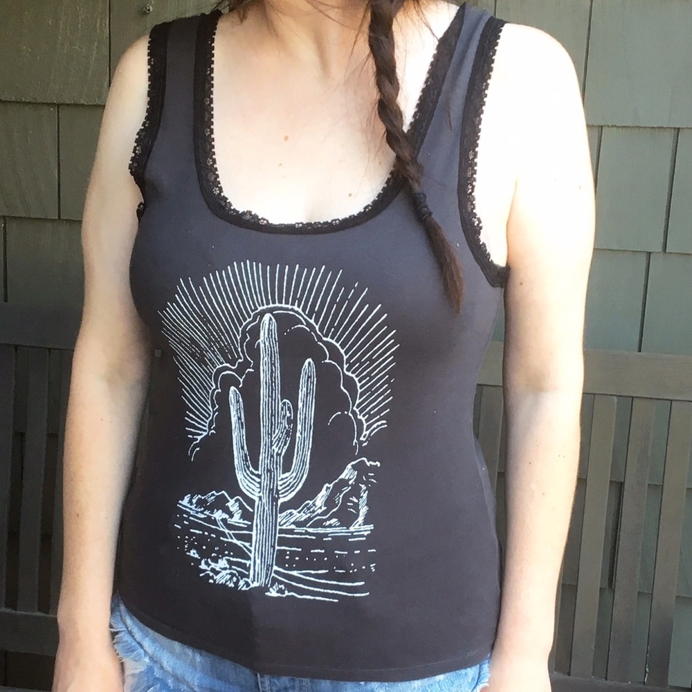 Bandit Brand Cactus Vintage Lace Tank.